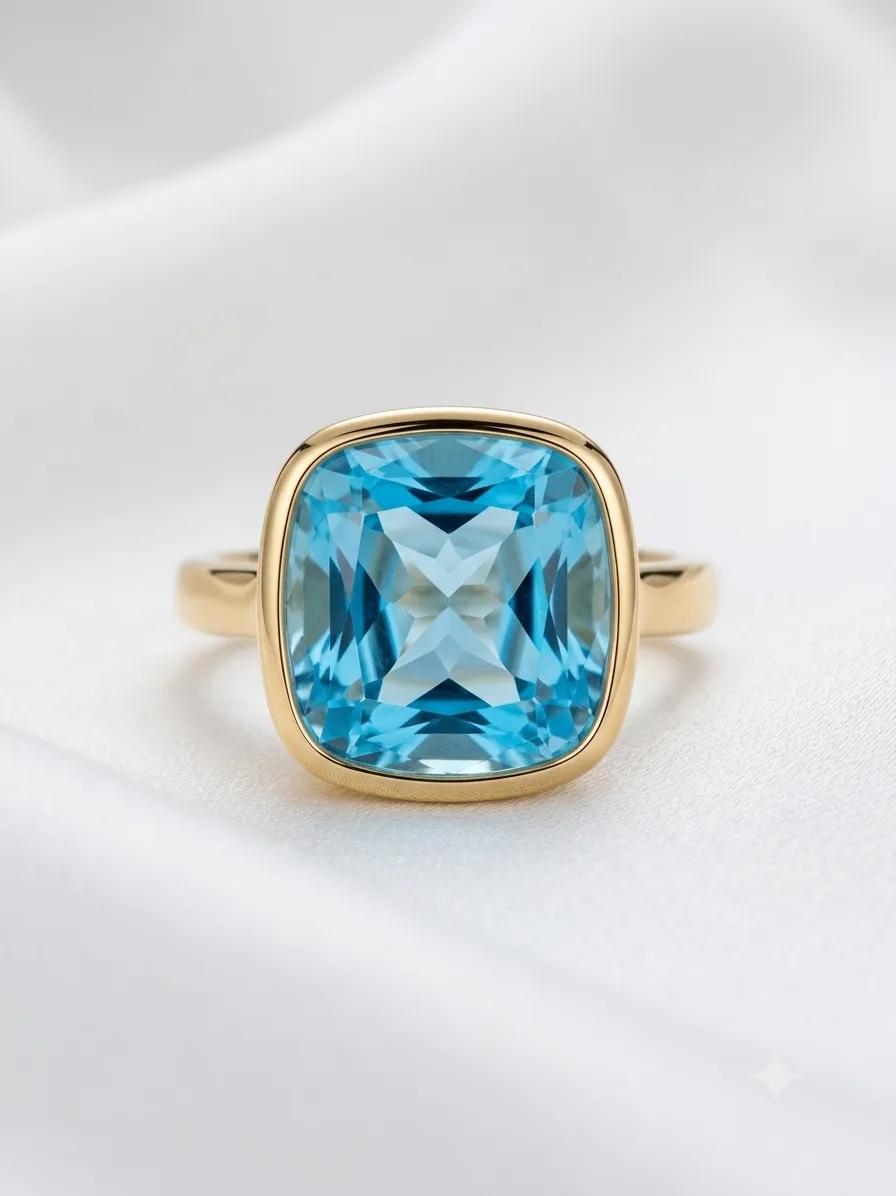 Strahlend Blaues Goldring-Highlight