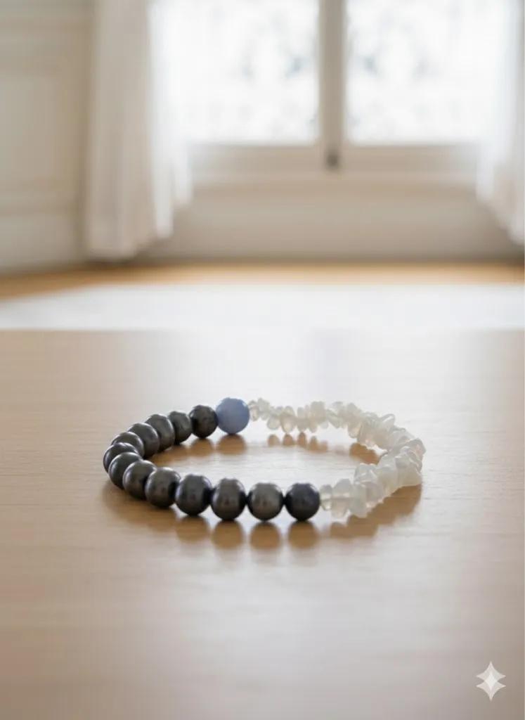 Exklusives Edelstein- & Perlenarmband Detail 2