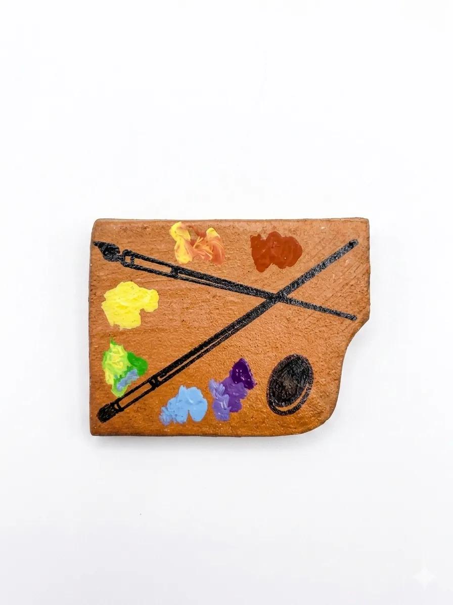 Künstler-Malerpalette Brosche