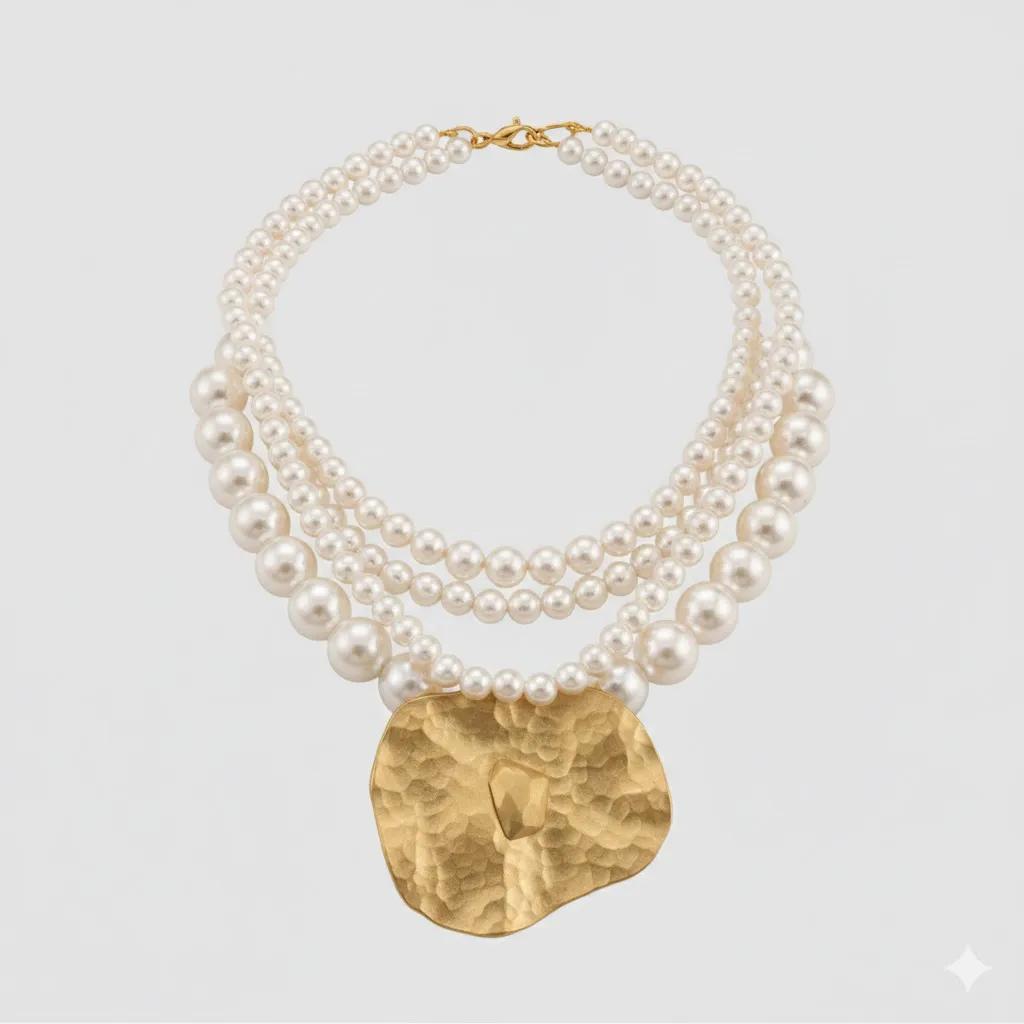 Mehrreihiges Collier „Lumière“