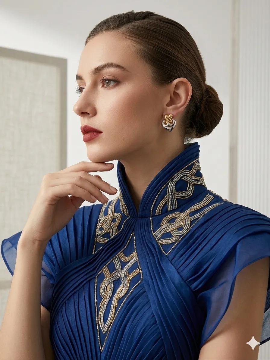 Glamouröse -Ohrringe mit Strass Detail 2