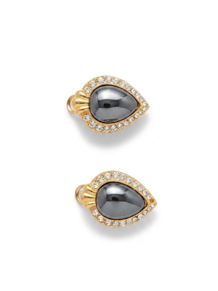 Exquisite Vintage Designer-Clip-Ohrringe