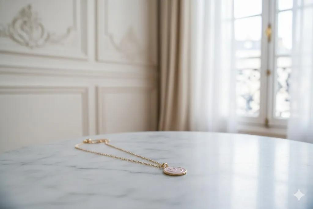 Smiley-Halskette „Joie de Vivre“ – Gold & Rosé