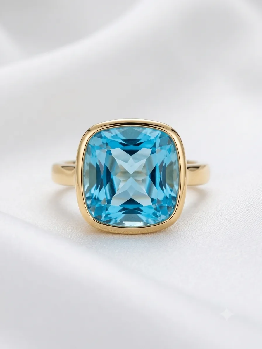 Strahlend Blaues Goldring-Highlight