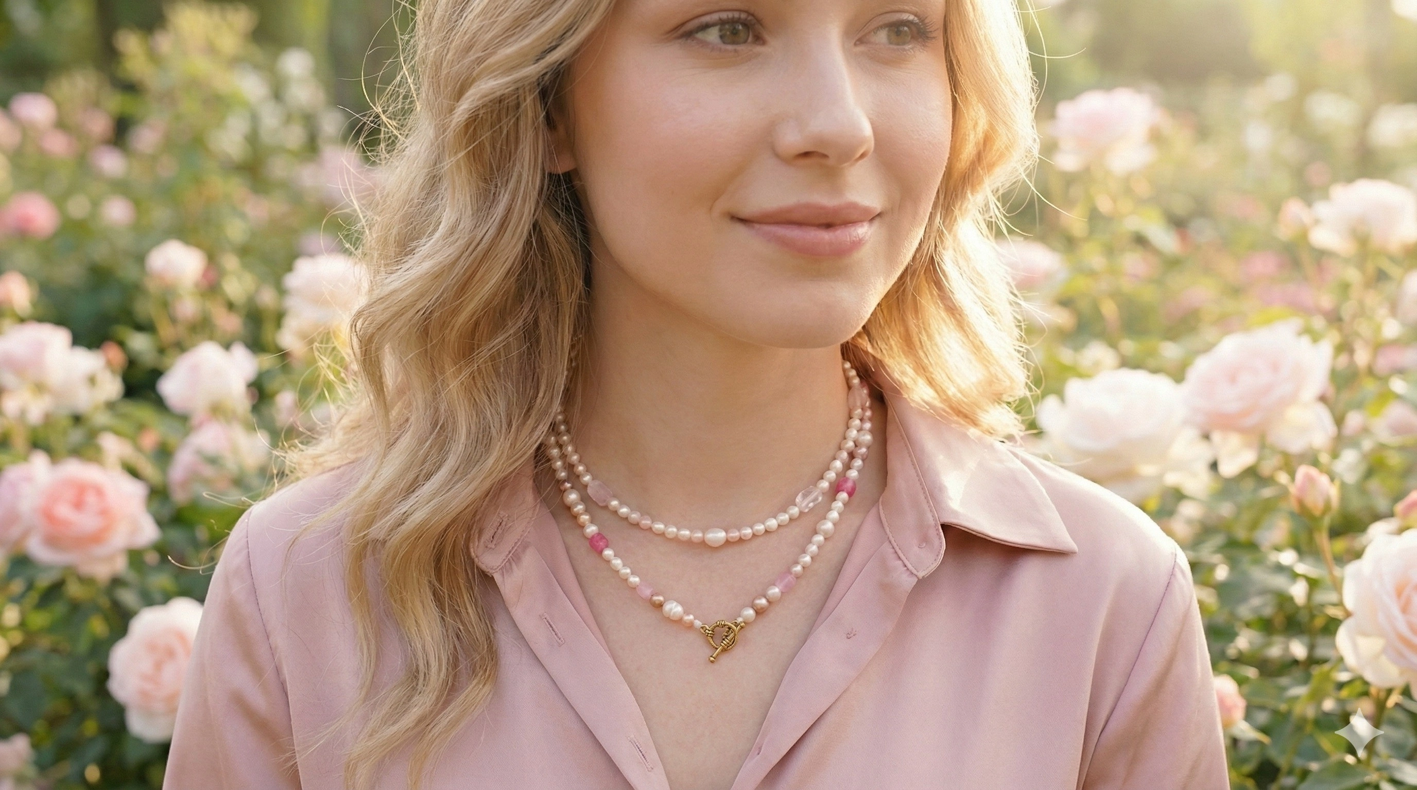 Perle mit leuchtenden Farbakzenten & Herz-Verschluss Bild 3