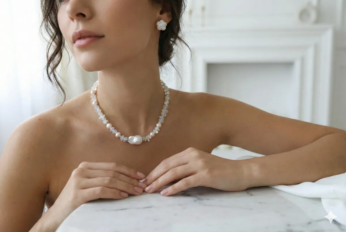 Mother of Pearl Bloom – Perlmutt-Ohrstecker in Blütenform