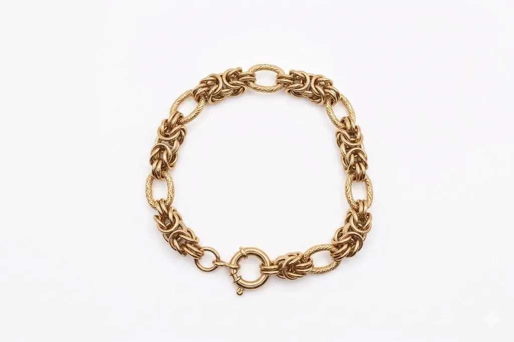 Exquisites Gliederarmband in Gold-Optik – Zeitlose Eleganz Bild 2