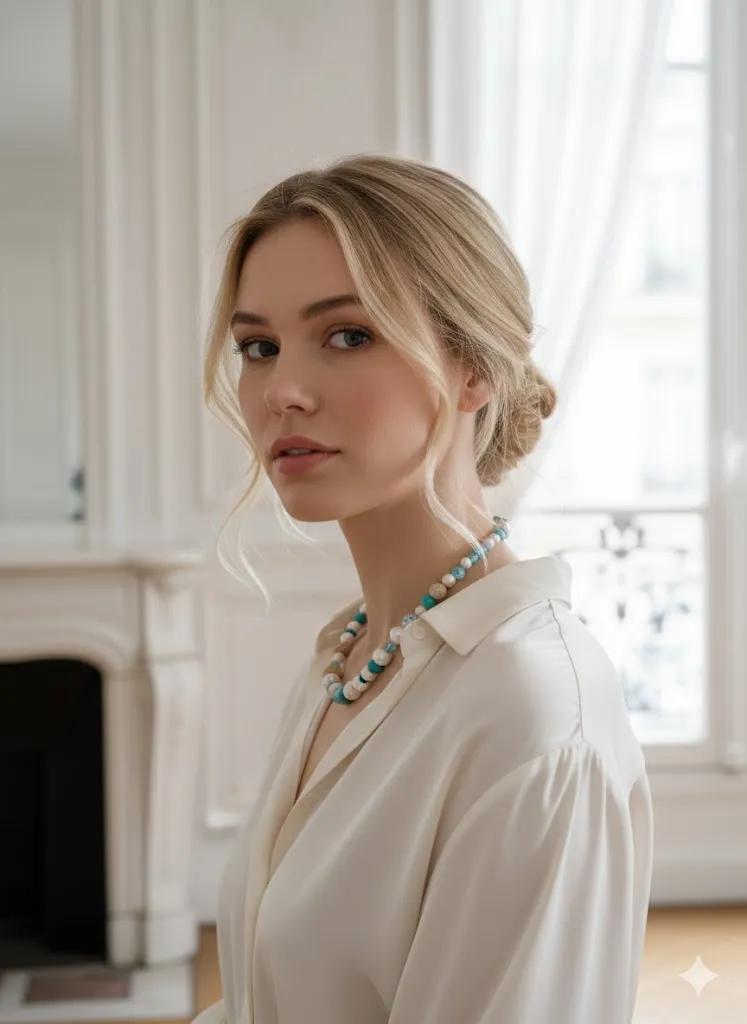 Handgefertigtes Collier aus Naturmaterialien Bild 2