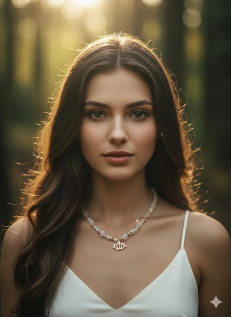 Edelstein-Halskette „Crown & Light“ Bild 3