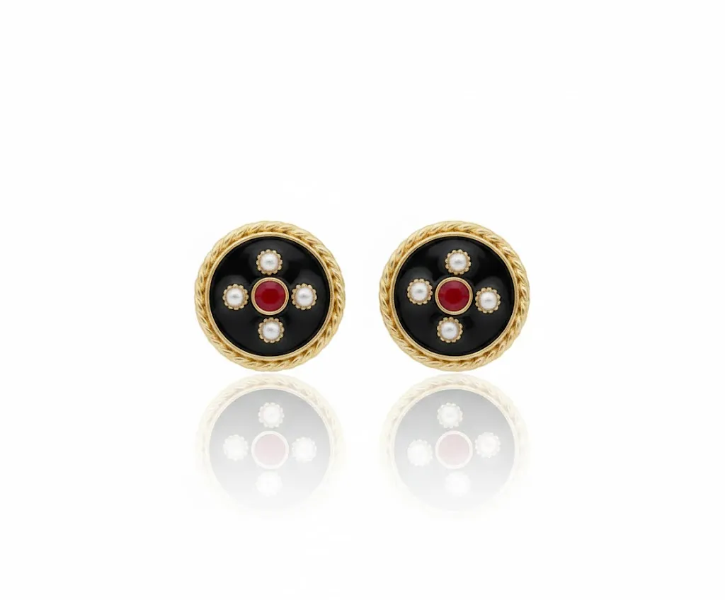 Vintage-Ohrstecker „Royal Medallion“