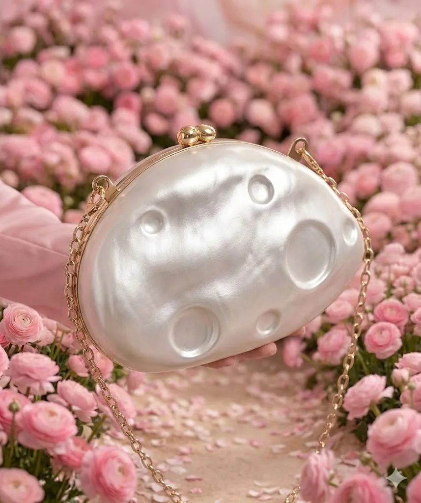 Elegante Perlmutt-Clutch „Luna“