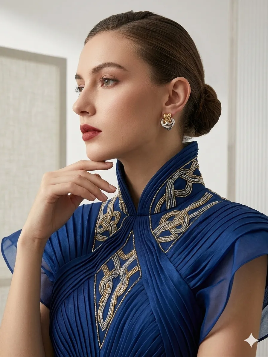 Glamouröse -Ohrringe mit Strass Detail 2