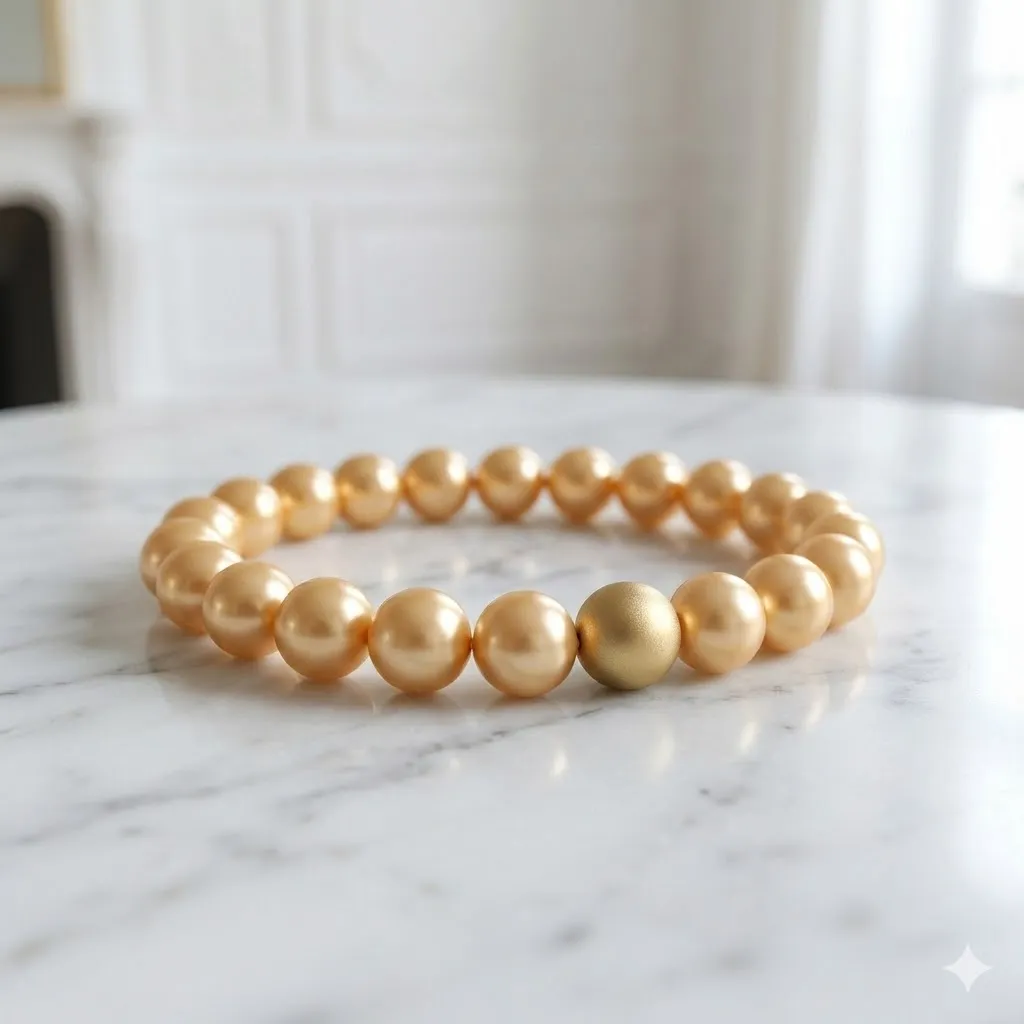 Perlenarmband "Golden Sun" 