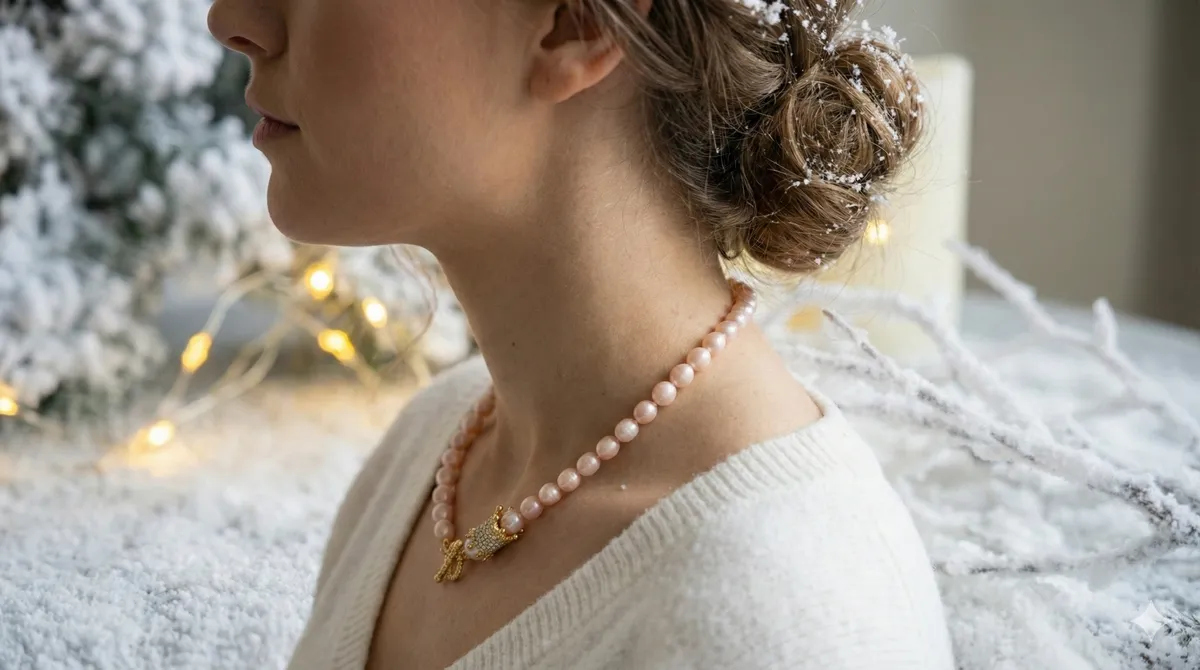 Rosa Perlenkette "Winterkönigin"