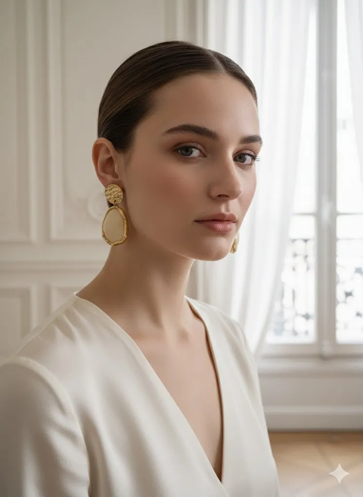 Titel: Statement-Ohrringe „Lumière“