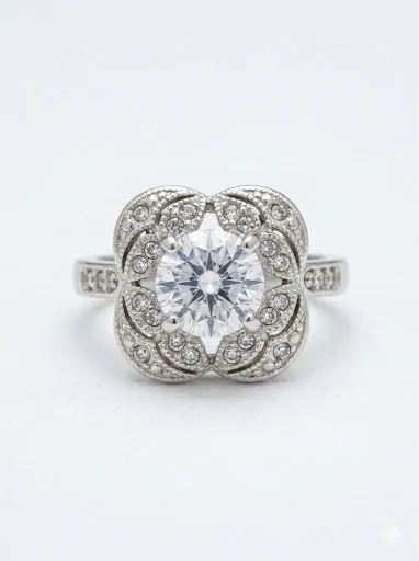 Vintage-Ring „Floral Halo“