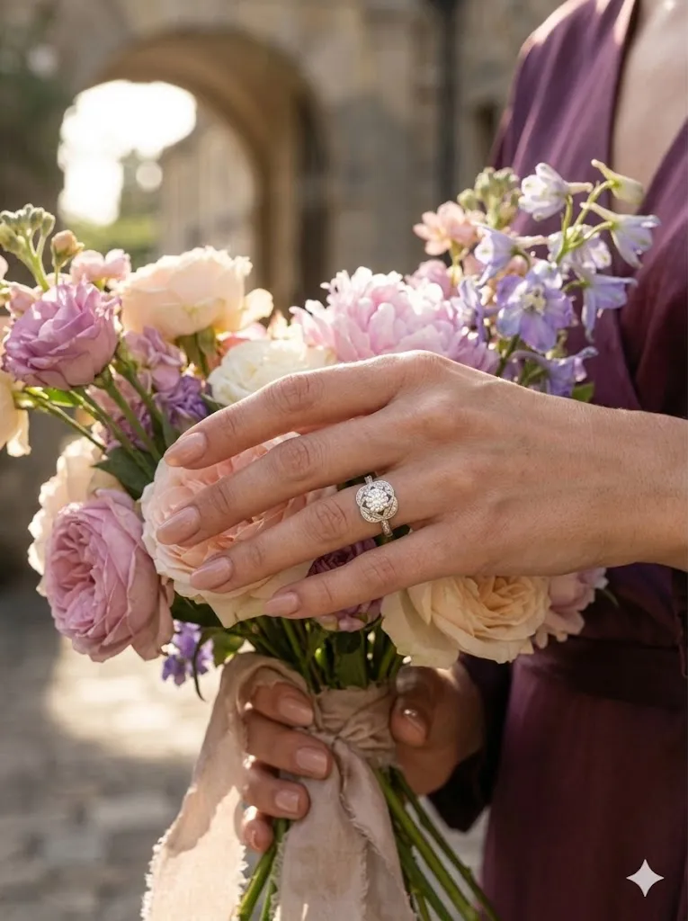 Vintage-Ring „Floral Halo“ Bild 2