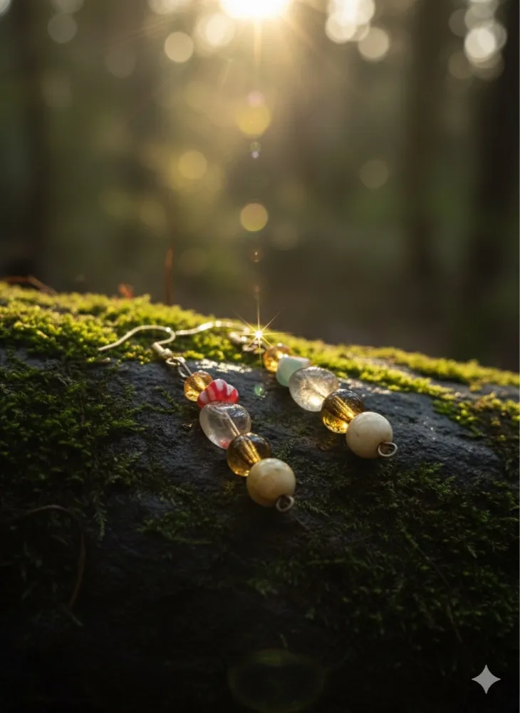 Waldlicht-Ohrhänger „Morgentau“ Bild 2