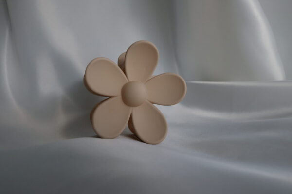 Haarklammer beige Blume