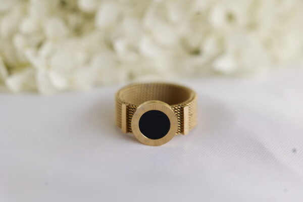Irin | GOLDFARBENER, FLEXIBLER  RING AUS EDELSTAHL