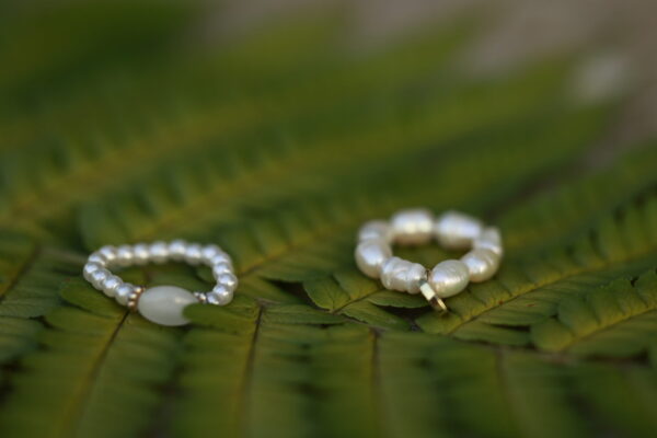 Herz Perle Dehnbarer Flexibler Ring - Image 2
