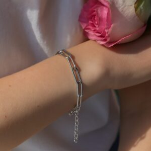 Elegantes Silber-Kettenarmband