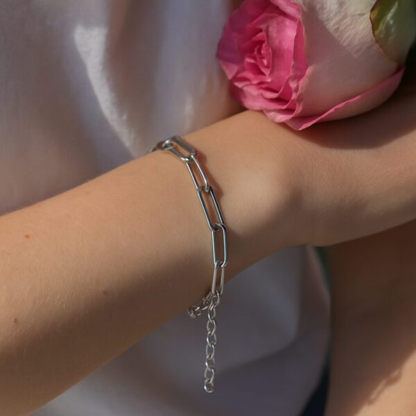 Elegantes Silber-Kettenarmband