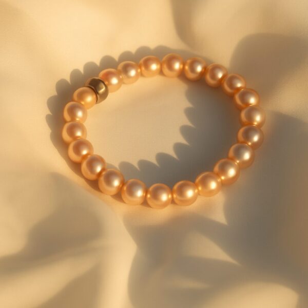 Perlenarmband in Champagner
