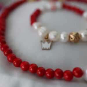 Elegantes Schmuckset "Royal Red" - Halskette & Armband