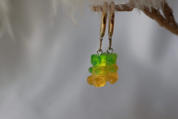 Zweifarbige Gummibärchen Ohrringe - Image 2