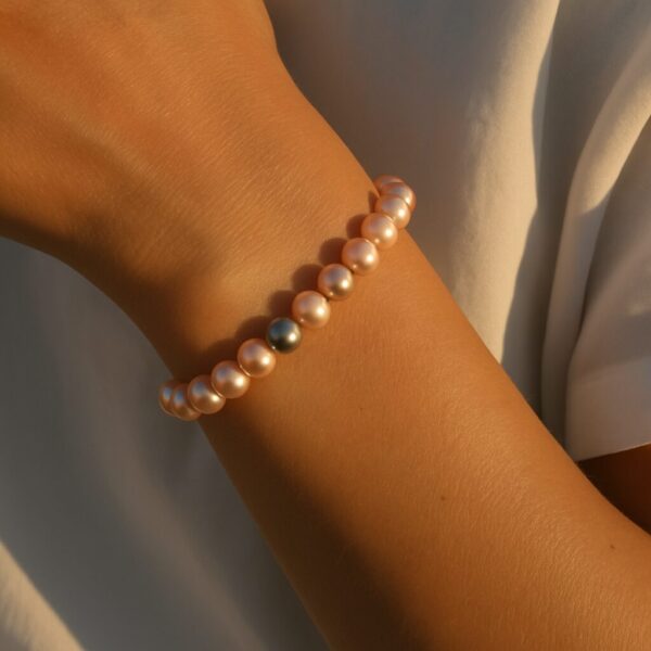 Perlenarmband in Champagner - Image 3